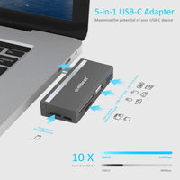 mbeat Essential 5-In-1 USB- C Hub ( USB hub 2.0, 3.0, SD/TF card reader ) Afterpay Day: Trending Tech Kings Warehouse 