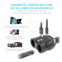 mbeat Gorilla Power 4 Ports USB-C & QC 3.0 Car Charger Afterpay Day: Trending Tech Kings Warehouse