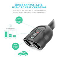 mbeat Gorilla Power 4 Ports USB-C & QC 3.0 Car Charger Afterpay Day: Trending Tech Kings Warehouse