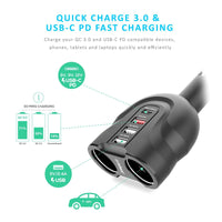 mbeat Gorilla Power 4 Ports USB-C & QC 3.0 Car Charger Afterpay Day: Trending Tech Kings Warehouse 