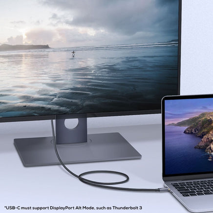 mbeat Tough Link 1.8m 4K USB-C to Display Port Cable - Space Grey Electronics Kings Warehouse