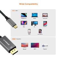 mbeat Tough Link 1.8m 4K USB-C to Display Port Cable - Space Grey Electronics Kings Warehouse