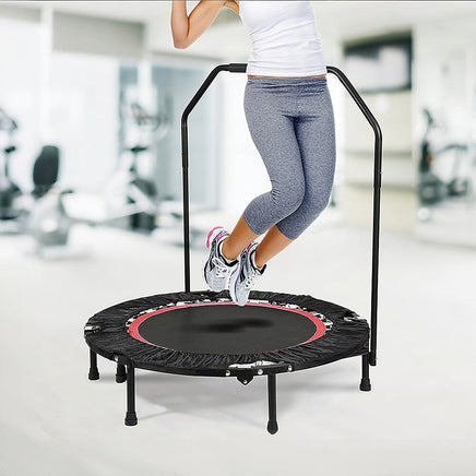 Mini Rebounder Trampoline With Handle Rail Sports & Fitness Kings Warehouse
