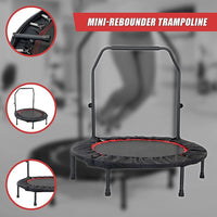 Mini Rebounder Trampoline With Handle Rail Sports & Fitness Kings Warehouse