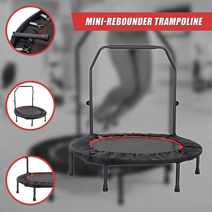 Mini Rebounder Trampoline With Handle Rail Sports & Fitness Kings Warehouse