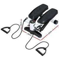 Mini Stepper with Resistance Rope Aerobic Trainer 150KG White Sports & Fitness Kings Warehouse