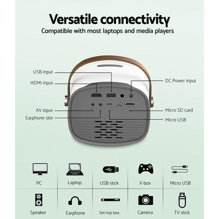 Mini Video Projector Wifi USB HDMI Portable HD 1080P Home Projector End of Year Clearance Sale Kings Warehouse