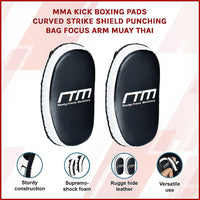 MMA Kick Boxing Pads Curved Strike Shield Punching Bag Focus Arm Muay Thai Sports & Fitness Kings Warehouse
