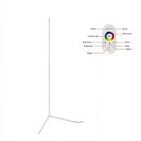 Modern - Colour RGB - Minimalist LED Corner Floor Lamp - White - Mood Lighting Home & Garden Kings Warehouse