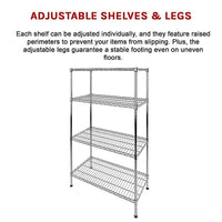 Modular Wire Storage Shelf 1200 x 450 x 1800mm Steel Shelving Furniture Kings Warehouse