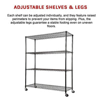 Modular Wire Storage Shelf 1200 x 450 x 1800mm Steel Shelving Furniture Kings Warehouse