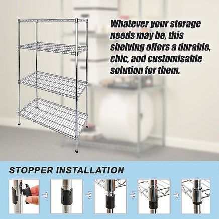 Modular Wire Storage Shelf 1200 x 450 x 1800mm Steel Shelving Furniture Kings Warehouse
