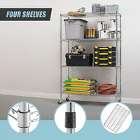 Modular Wire Storage Shelf 1200 x 450 x 1800mm Steel Shelving Furniture Kings Warehouse