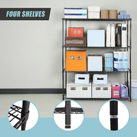 Modular Wire Storage Shelf 1200 x 450 x 1800mm Steel Shelving Furniture Kings Warehouse