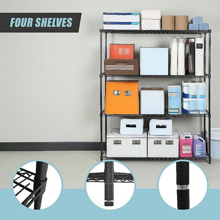 Modular Wire Storage Shelf 1200 x 450 x 1800mm Steel Shelving Furniture Kings Warehouse