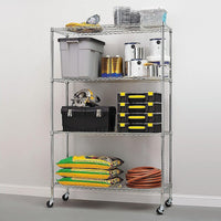 Modular Wire Storage Shelf 1200 x 450 x 1800mm Steel Shelving Furniture Kings Warehouse