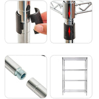 Modular Wire Storage Shelf 1200 x 450 x 1800mm Steel Shelving Furniture Kings Warehouse