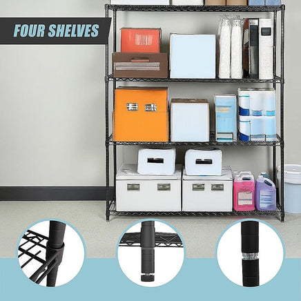 Modular Wire Storage Shelf 1500 x 350 x 1800mm Steel Shelving Furniture Kings Warehouse