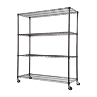 Modular Wire Storage Shelf 1500 x 350 x 1800mm Steel Shelving Furniture Kings Warehouse