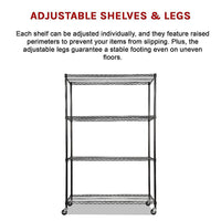 Modular Wire Storage Shelf 1500 x 350 x 1800mm Steel Shelving Furniture Kings Warehouse