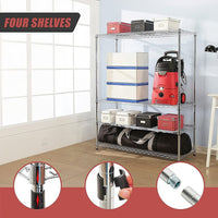 Modular Wire Storage Shelf 1500 x 450 x 1800mm Steel Shelving Furniture Kings Warehouse