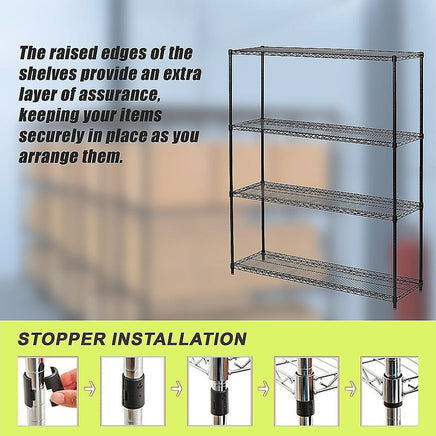 Modular Wire Storage Shelf 1500 x 450 x 1800mm Steel Shelving Furniture Kings Warehouse