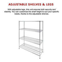 Modular Wire Storage Shelf 1500 x 450 x 1800mm Steel Shelving Furniture Kings Warehouse