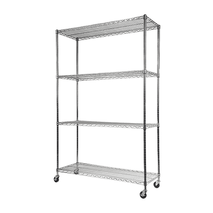 Modular Wire Storage Shelf 1500 x 450 x 1920mm Steel Shelving with Wheels Furniture Kings Warehouse