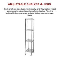 Modular Wire Storage Shelf 350 x 350 x 1800mm Steel Shelving Furniture Kings Warehouse