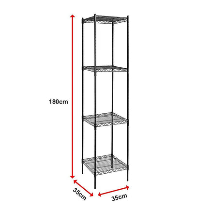 Modular Wire Storage Shelf 350 x 350 x 1800mm Steel Shelving Furniture Kings Warehouse
