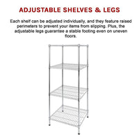 Modular Wire Storage Shelf 350 x 350 x 1800mm Steel Shelving Furniture Kings Warehouse