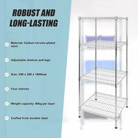Modular Wire Storage Shelf 350 x 350 x 1800mm Steel Shelving Furniture Kings Warehouse