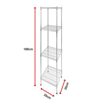 Modular Wire Storage Shelf 350 x 350 x 1800mm Steel Shelving Furniture Kings Warehouse