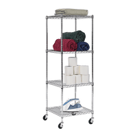 Modular Wire Storage Shelf 350 x 350 x 1800mm Steel Shelving Furniture Kings Warehouse