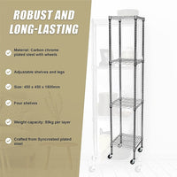 Modular Wire Storage Shelf 450 x 450 x 1800mm Steel Shelving Furniture Kings Warehouse