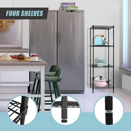 Modular Wire Storage Shelf 450 x 450 x 1800mm Steel Shelving Furniture Kings Warehouse