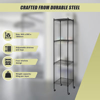 Modular Wire Storage Shelf 450 x 450 x 1800mm Steel Shelving Furniture Kings Warehouse