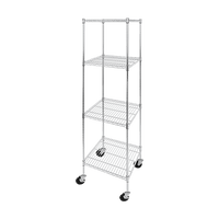 Modular Wire Storage Shelf 600 x 600 x 1800mm Steel Shelving Furniture Kings Warehouse
