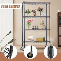 Modular Wire Storage Shelf 900 x 350 x 1800mm Steel Shelving Furniture Kings Warehouse