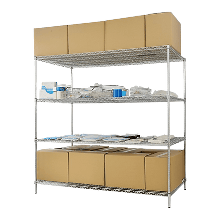 Modular Wire Storage Shelf 900 x 350 x 1800mm Steel Shelving Furniture Kings Warehouse