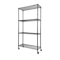 Modular Wire Storage Shelf 900 x 350 x 1800mm Steel Shelving Furniture Kings Warehouse