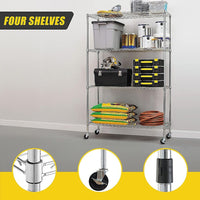 Modular Wire Storage Shelf 900 x 350 x 1800mm Steel Shelving Furniture Kings Warehouse