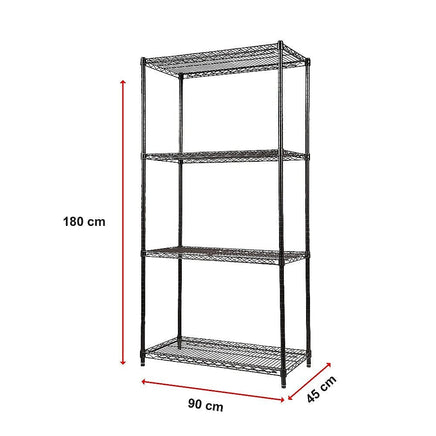 Modular Wire Storage Shelf 900 x 450 x 1800mm Steel Shelving Furniture Kings Warehouse