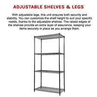 Modular Wire Storage Shelf 900 x 450 x 1800mm Steel Shelving Furniture Kings Warehouse