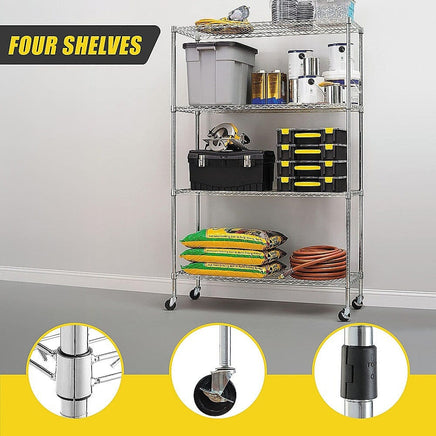 Modular Wire Storage Shelf 900 x 450 x 1800mm Steel Shelving Furniture Kings Warehouse