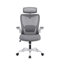 MONA Ergonomic High Back Flipped Armrest Task Chair In Grey Kings Warehouse