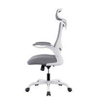 MONA Ergonomic High Back Flipped Armrest Task Chair In Grey Kings Warehouse