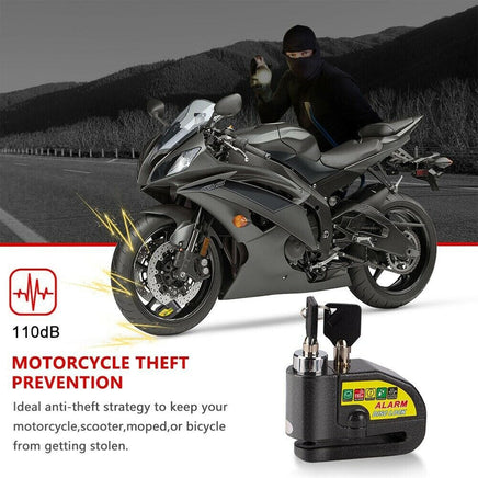 Motorcycle Alarm Disc Lock Brake Handlebar Throttle Grip Lock Bike Security Kings Warehouse
