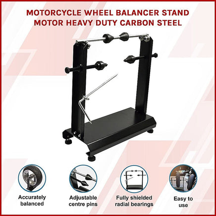 Motorcycle Wheel Balancer Stand Motor Heavy Duty Carbon Steel Tools Kings Warehouse