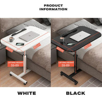 Movable lifting computer table bedside portable table(White) Furniture Kings Warehouse